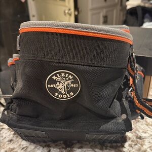 Klein Tools Black and Orange Belt Bag